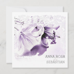 Convite *~* Ornamentado Lily AR12 QR PHOTO RSVP Casamento 