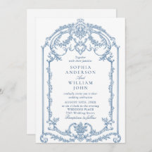 Ornamentado vitoriano Floral Dusty Blue Código QR