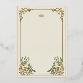 Convite Ornamental para Casamento Florestal