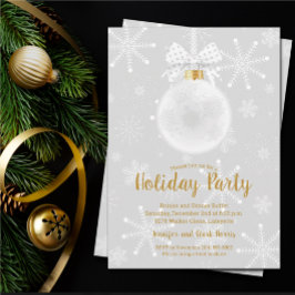 Convite Ornamento Elegante no Feriado de Flocos de Neve