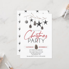 Convite Ornamento Escandinavo do Partido de Natal