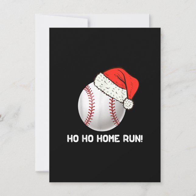 Convite Ornamentos de Beisebol Natal para Reindeer Xmas Pa (Frente)