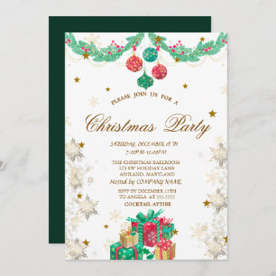 Convite Ornamentos Retroativos Apresentam Flocos de Neve N