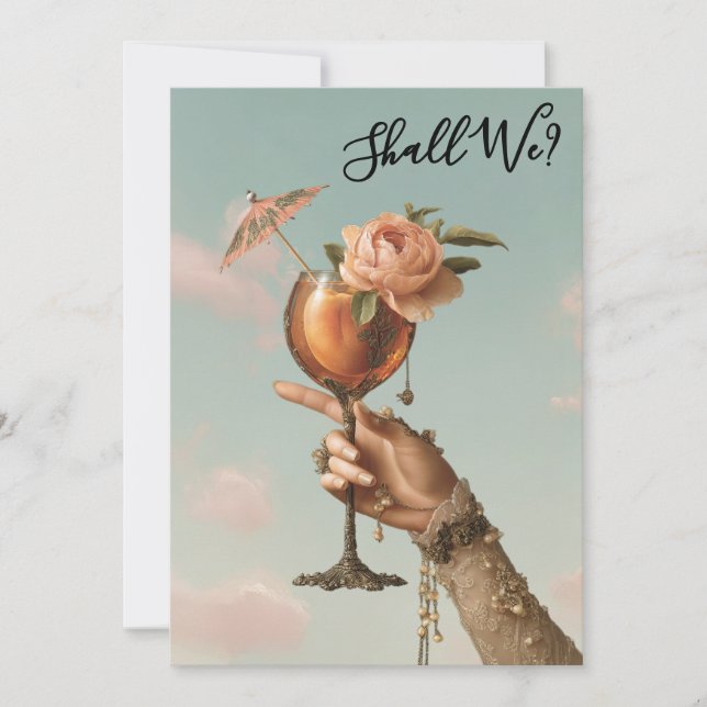 Convite *~* Ornate 3 A101 Cocktail FOTO  DESPEDIDA DE SOLT (Frente)