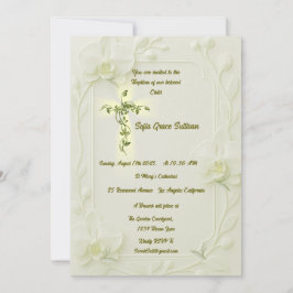 Convite Orquídea branca e batismo vínico