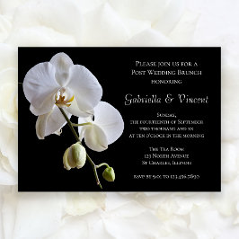 Convite Orquídea Branca em Brunch de Pós-Casamento em Post
