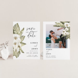 Convite Orquídea Branca Salva a Data