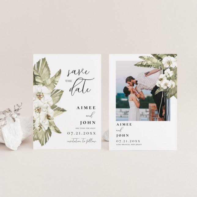 Convite Orquídea Branca Salva a Data (Criador carregado)