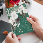 Convite Orquídea Elegante Emerald Floral Casamento<br><div class="desc">Orquídea Elegante Emerald Floral Casamento</div>