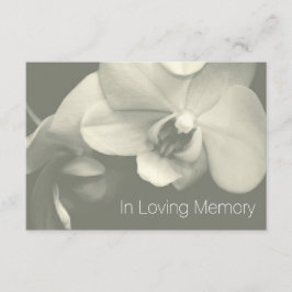 Convite Orquídea no amor à memória Kaki Celebração da vida
