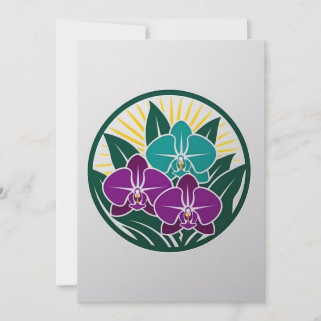 Convite Orquídea Noites no Jardim Botânico de Nova York (Frente)