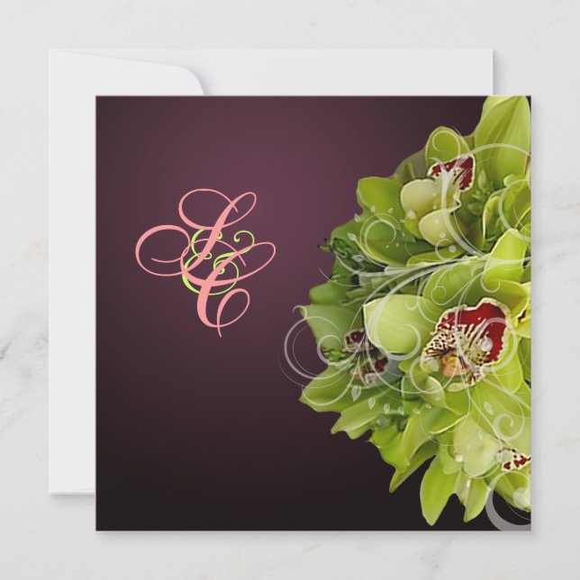 Convite Orquídea PixDezines + Farinha Ornamental (Frente)