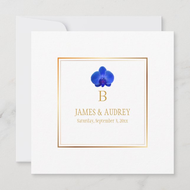 Convite Orquídeas Azuis Reais PixDezines (Frente)