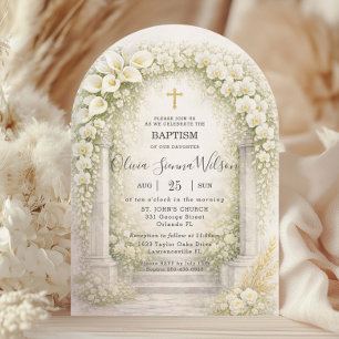 Convite Orquídeas Brancas Chic e Lírios Calla Floral Batis