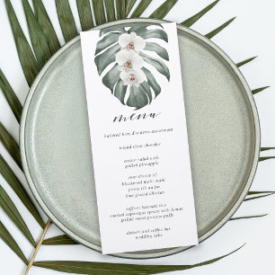 Convite Orquídeas Brancas no Cardápio de Casamento Tropica