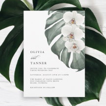 Orquídeas Brancas no Casamento Tropical de Monster