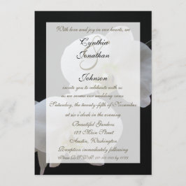 Convite Orquídeas Brancas Renováveis de Vow do Casamento