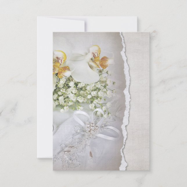 Convite Orquídeas de Casamento RSVP (Frente)