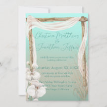 Orquídeas e Arca Boho no Casamento de Praia