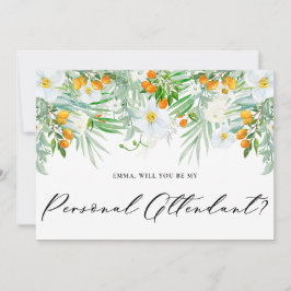 Convite Orquídeas e Kumquats são meus assistentes pessoais