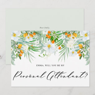 Convite Orquídeas e Kumquats Sejam Meu Ajudante Pessoal