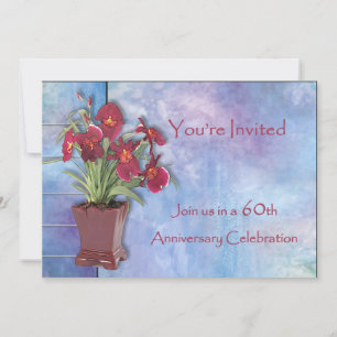 Convite Orquídeas e Watercolor 60º Aniversário