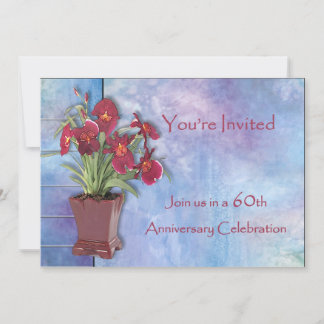 Convite Orquídeas e Watercolor 60º Aniversário