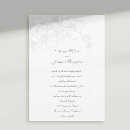 Convite Orquídeas Faux Fez Casamento Formal De Caligrafia