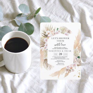 Convite Orquídeas Florais Elegantes e Quadro de Beleza Pa