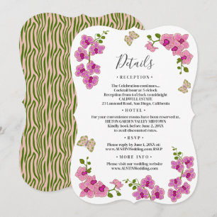 Convite Orquídeas Roxas Delicadas e Elegantes Detalhes Cas