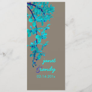 Convite ORQUÍDEAS TURQUESA/RENANTHERA/Cor DIY