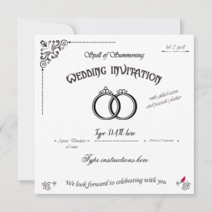 Convite Ortografia de convocação de convidados de casame