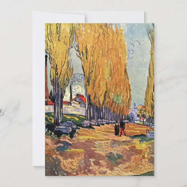 Convite Os Alyscamps (Cemitério) por Vincent van Gogh (Frente)