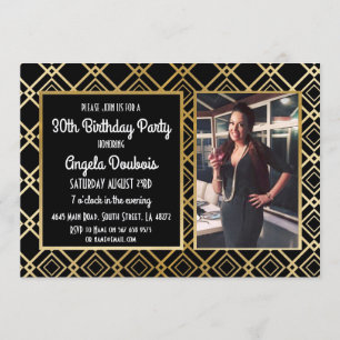 Convite Os anos 20 da festa de aniversário de Gatsby que