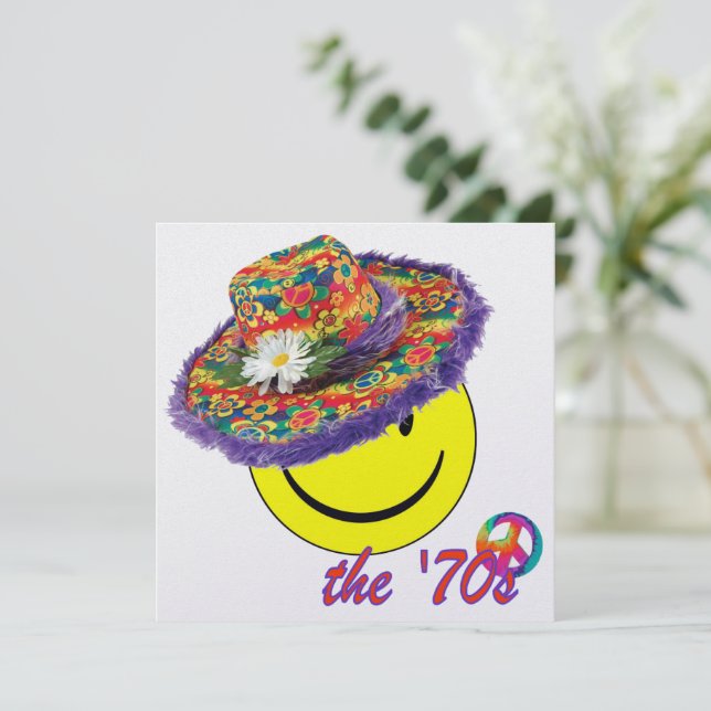 Convite Os anos 70 (Em pé/Frente)