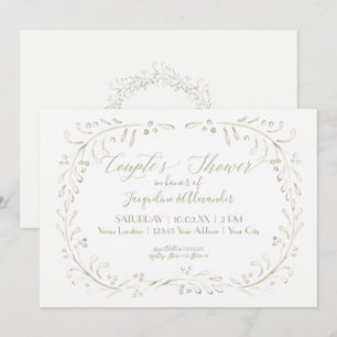 Convite Os casais regam a arte moderna da folha da