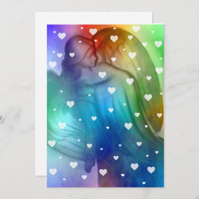 Convite Os Céus Estão Chovendo Corações Hoje (Frente/Verso)