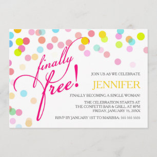 Convite Os confetes livram finalmente o partido do