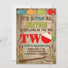 Convite Os Dois Grandes Temas De Pesca Meninos Primeiro An
