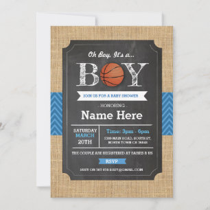 Convite Os esportes do chá de fraldas do menino azul do