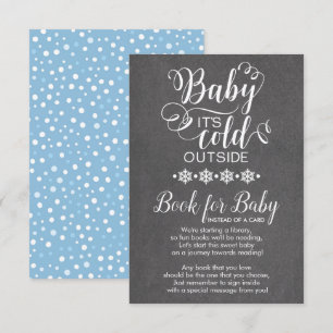 Convite Os flocos de neve do quadro trazem um livro para o