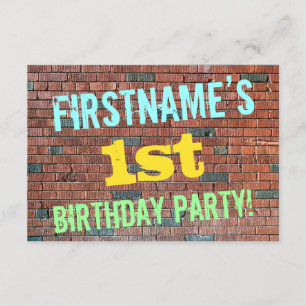 Convite Os grafites da parede de tijolo inspiraram o