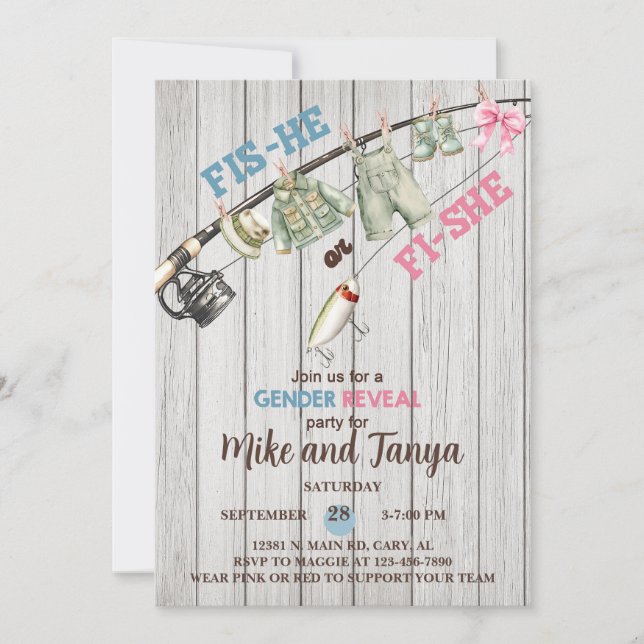 Convite Os iscos ou Arcos de gênero revelam convite. (Frente)