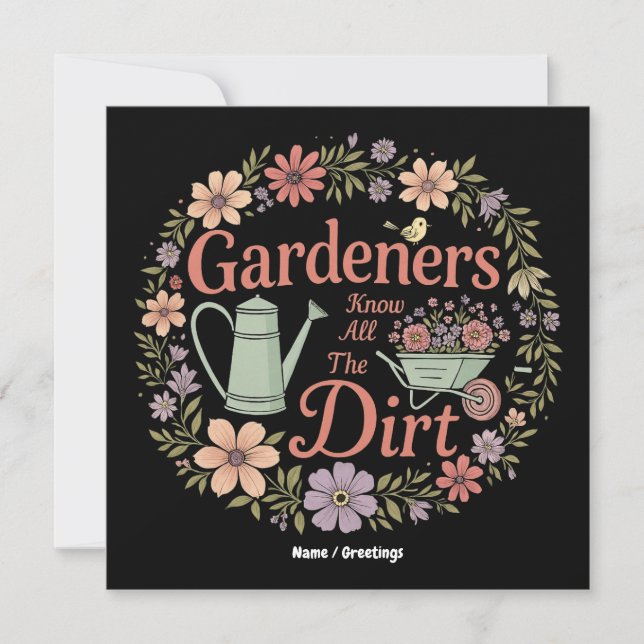 Convite Os Jardineiros Sabem Toda A Coisa Engraçada Da Cam (Frente)