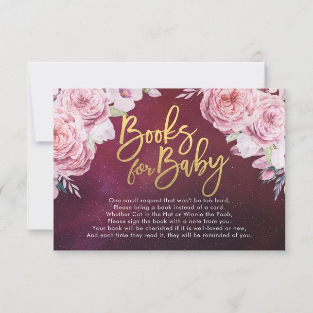 Convite Os livros do chá de fraldas para o bebê/trazem um (Frente)