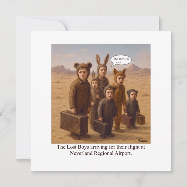 Convite Os Meninos Perdidos chegando para o voo (Frente)