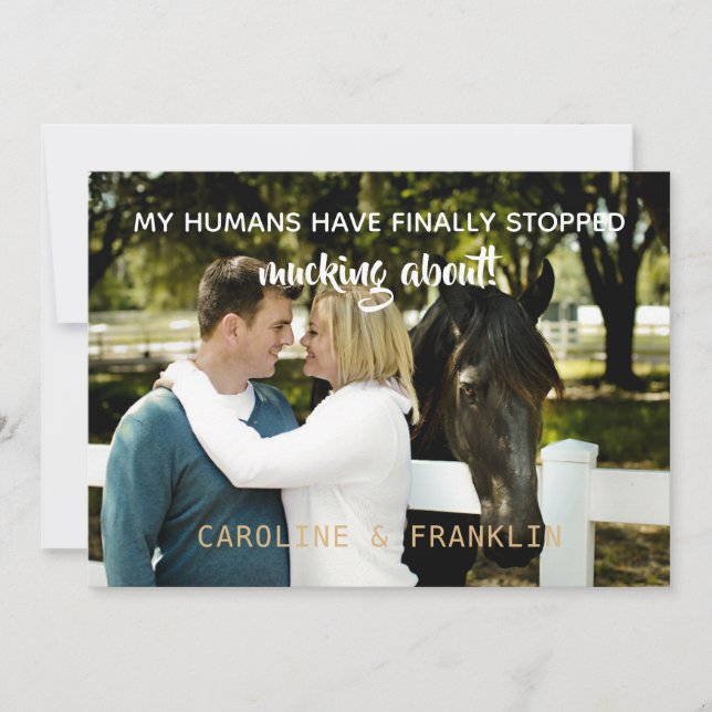 Convite Os Meus Humanos Pararam De Chocar Com O Noivado (Frente)