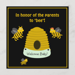 Convite Os pais à abelha Bumble o chá de fraldas da abel