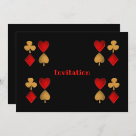 Convite Os quatro naipes, personalizados