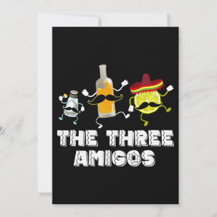 Convite Os Três Amigos Cinco De Mayo. Garrafa de limão